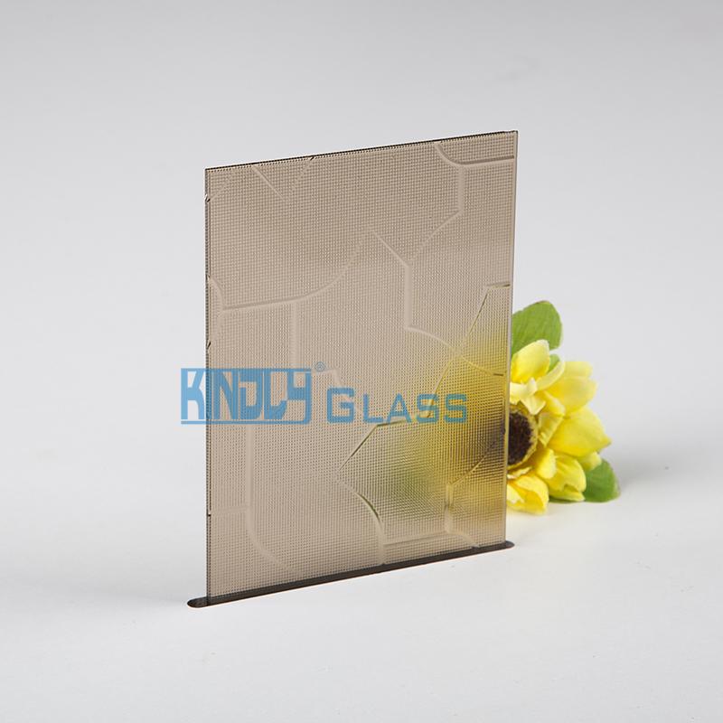 Bronze Puzzle Patterned Glass